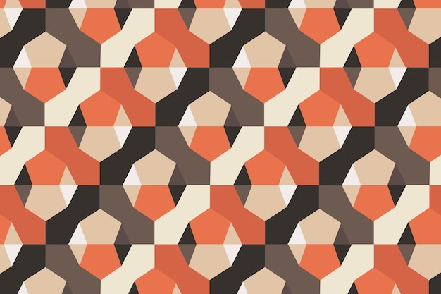 Free vector modern 3d geometric pattern vector orange background