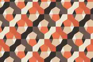 Free vector modern 3d geometric pattern vector orange background