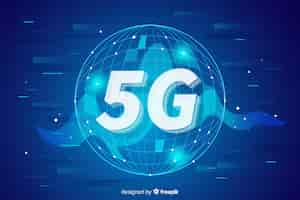 Free vector modern 5g concept background