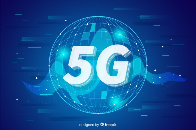 Modern 5g concept background