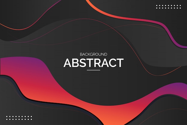 Бесплатное векторное изображение Современный абстрактный фон с красочными волнами