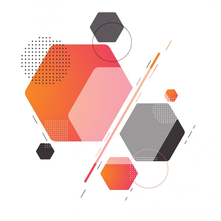Free Vector  modern abstract background with different geometric element. 