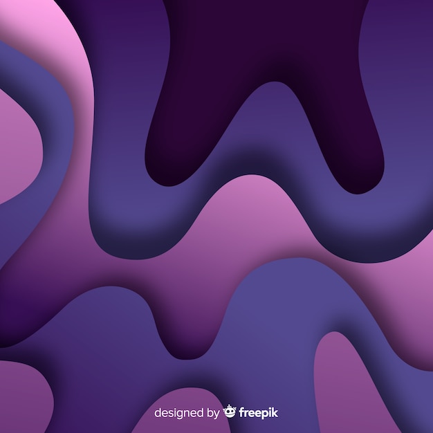 Free Vector  Colorful abstract wave background colorful paper cut