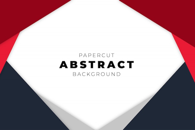 Free vector modern abstract background with papercut shapes