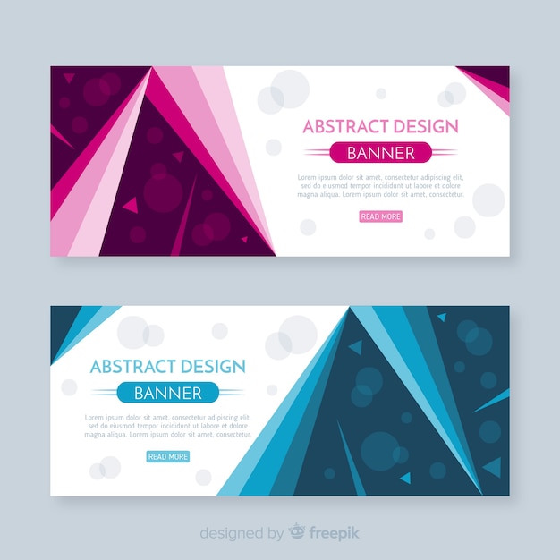 Modern abstract banners with flat design