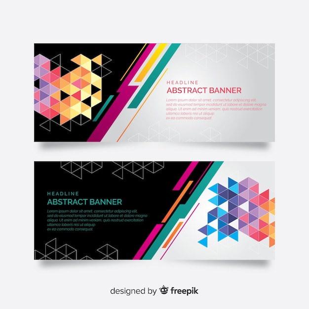 Free vector modern abstract banners