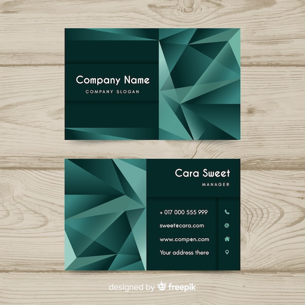 Modern abstract business card concept