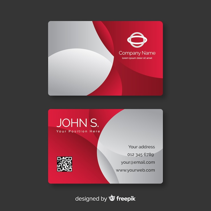 Free Vector modern abstract business card design