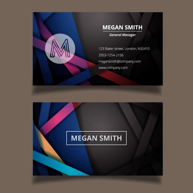 Free Vector modern abstract business card template