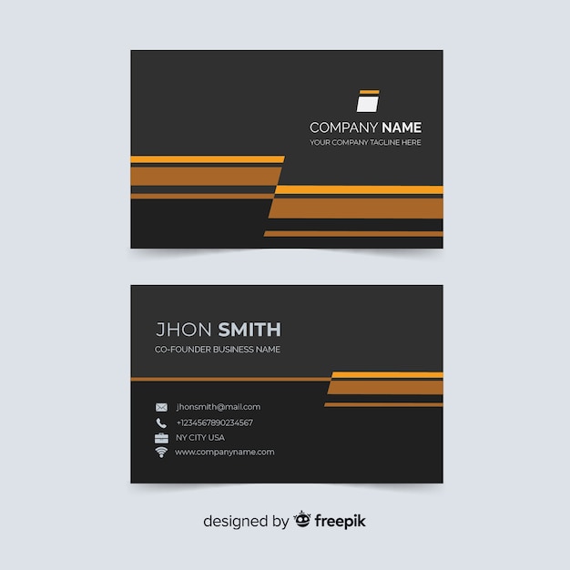Free vector modern abstract business card template