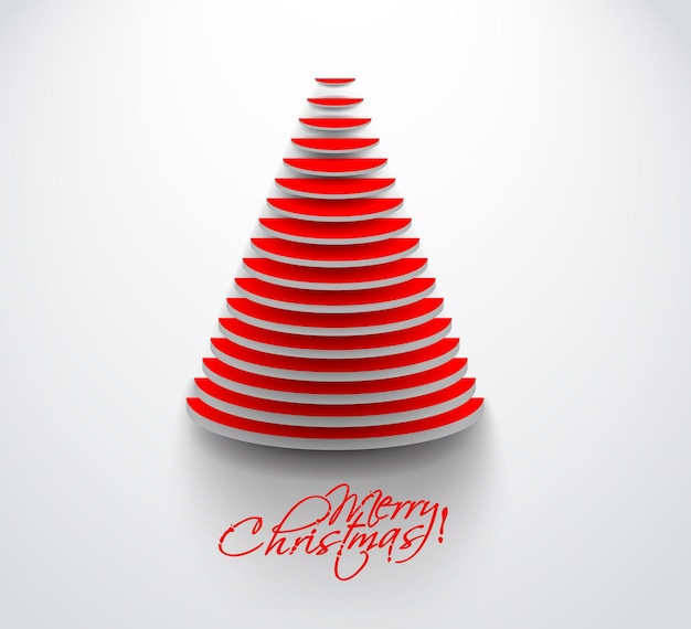 Modern abstract christmas tree background, vector illustration.