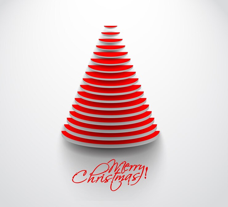 Free Vector modern abstract christmas tree background, vector illustration.