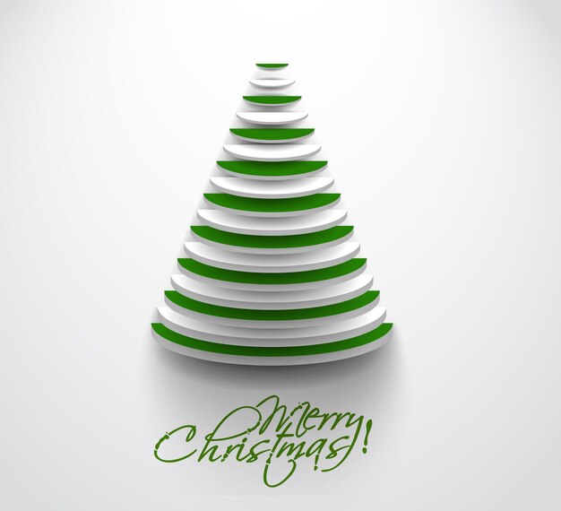 Modern Abstract Christmas Tree Background, Vector illustration.