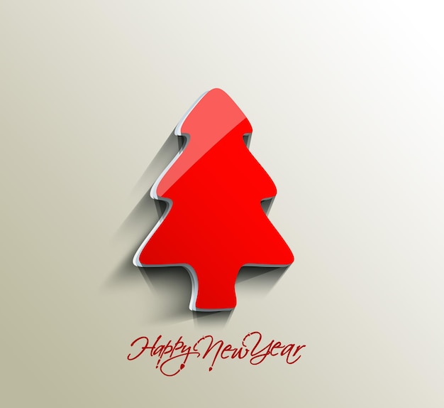 Modern abstract christmas tree background, vector illustration.