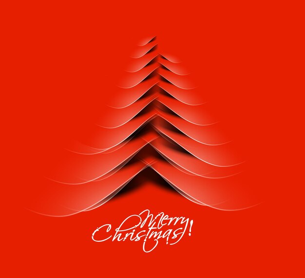 Modern Abstract Christmas Tree Background, Vector illustration.