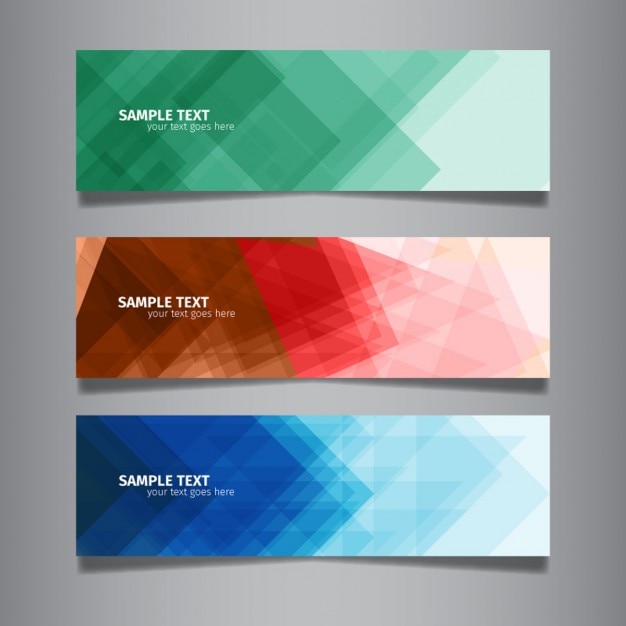 Free vector modern abstract colorful web banners