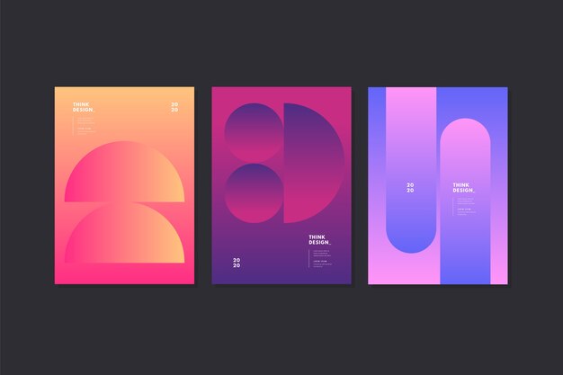 Modern abstract cover template set