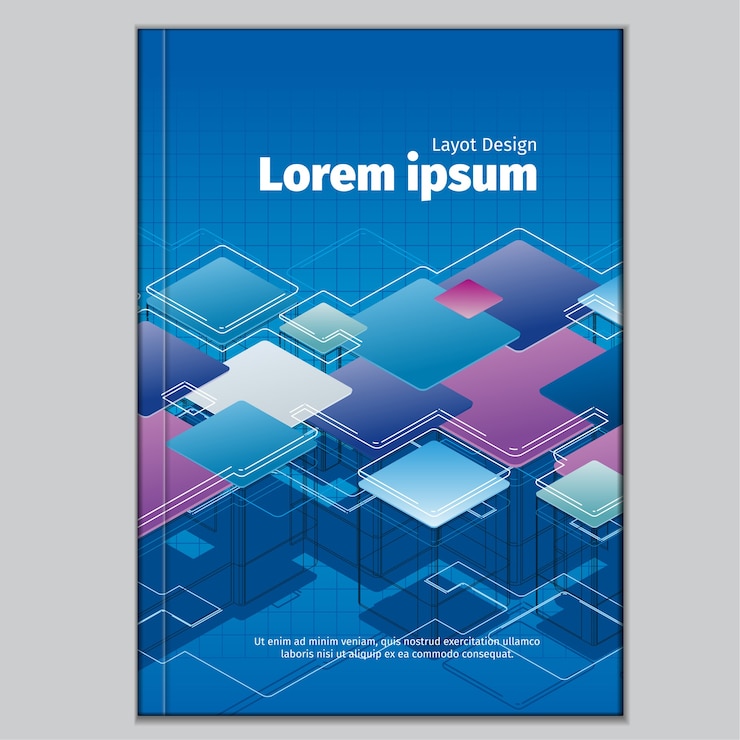 Free Vector modern abstract cover template with squares