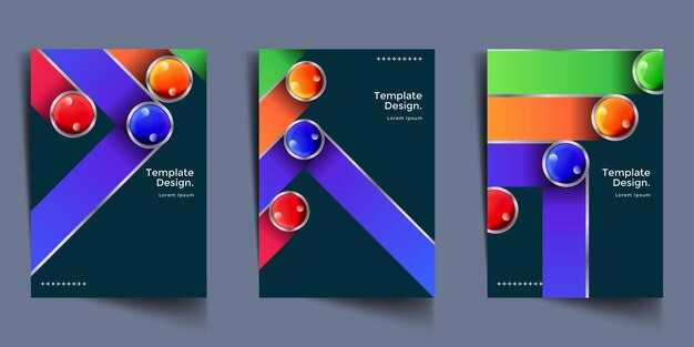 cover page design 3d Free vector modern abstract covers set minimal covers design colorful geometric background vector illustration