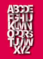 Free vector modern abstract font set of alphabet text design