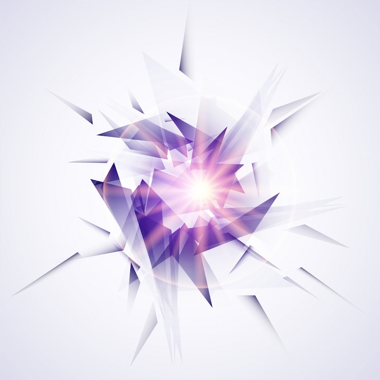 Free Vector  modern abstract geometric elements with burst effect. 