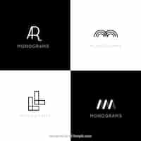 Free vector modern abstract logos