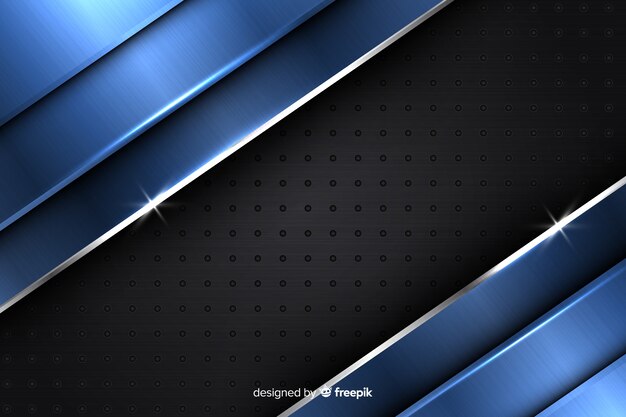 Modern abstract metallic blue background design