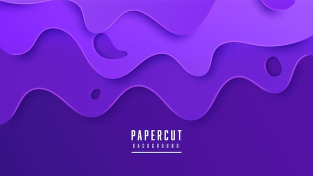 モダンな抽象的なペーパーカットスタイルの紫色の背景