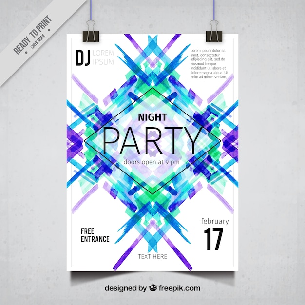 Modern abstract party poster