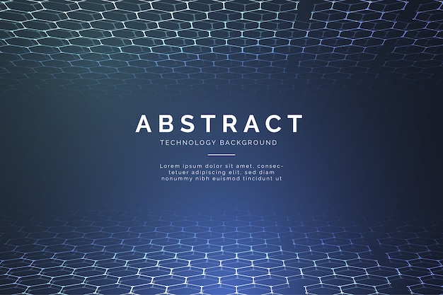 Free vector modern abstract technology background with 3d hexagons