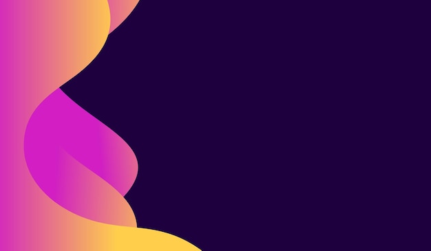 Free vector modern abstract wave gradient purple yellow background