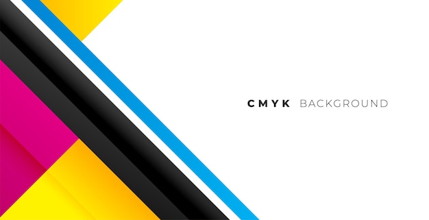 cmyk 컬러 스트라이프 라인  ⁇ 터와 함께 현대적이고 추상적인  ⁇  배너