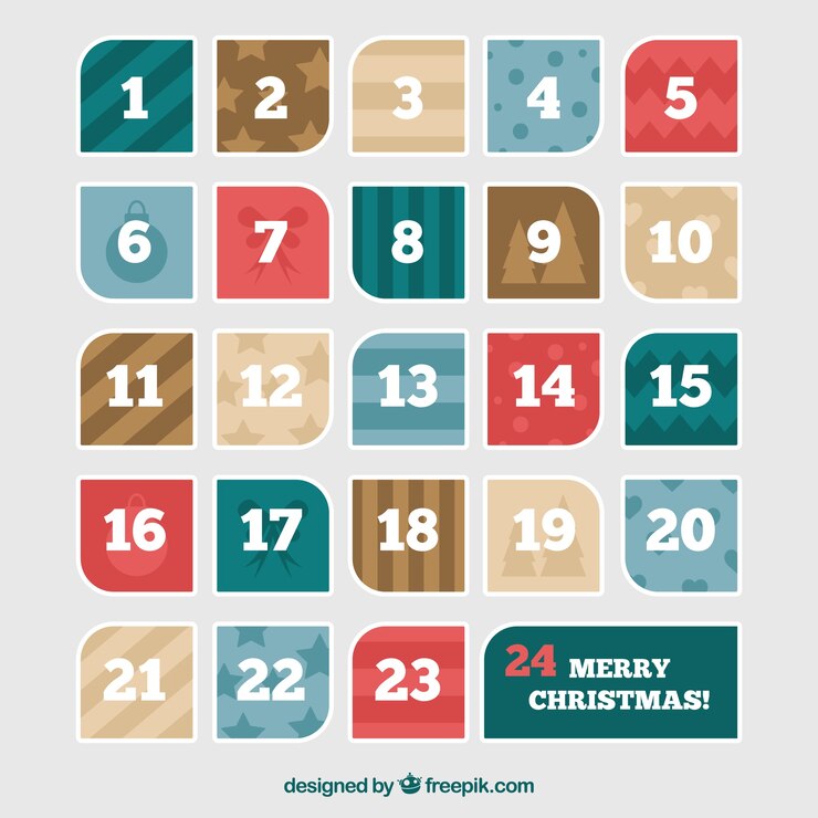 Free Vector modern advent calendar