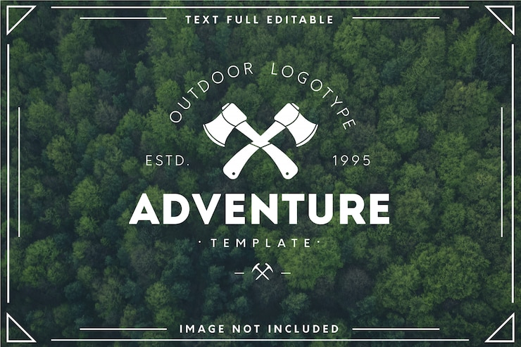 Free Vector modern adventure logo template