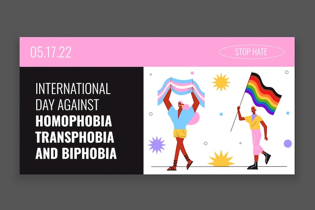 Free vector modern against homophobia twitter post