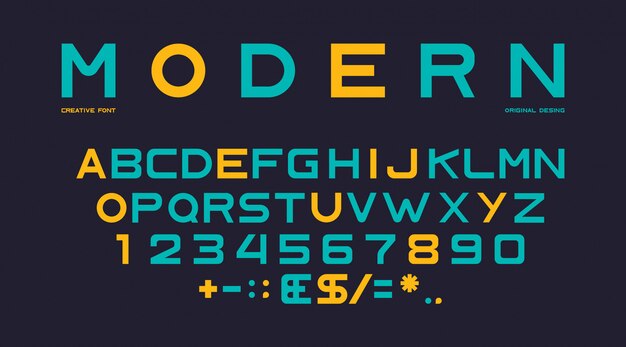 현대 알파벳 템플릿