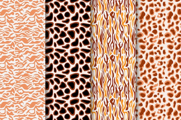 Free vector modern animal print pattern collection