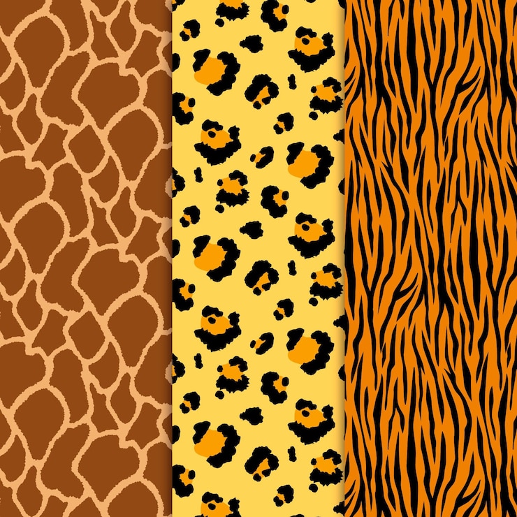 Free Vector modern animal print pattern collection