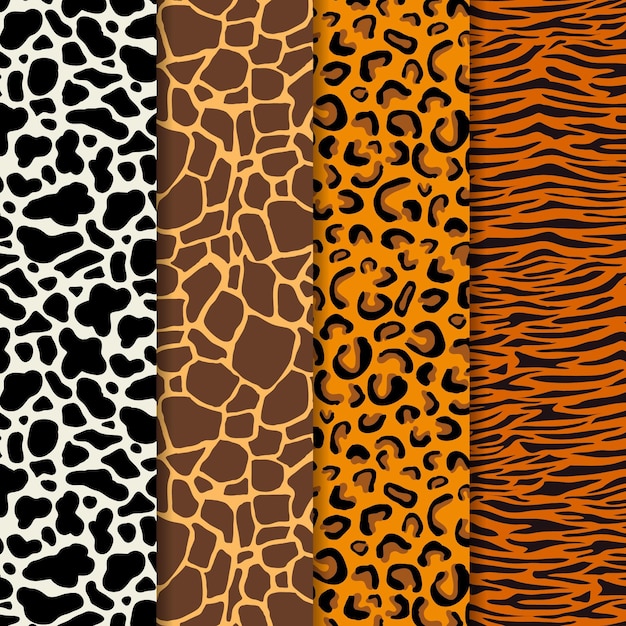 Modern animal print pattern set