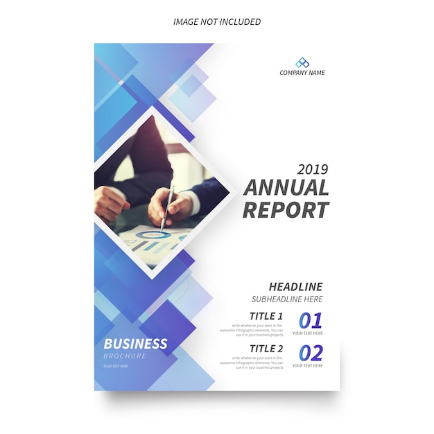 Free vector modern annual report brochure template