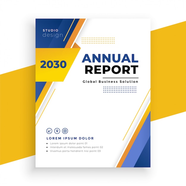 Modern annual report business flyer template design