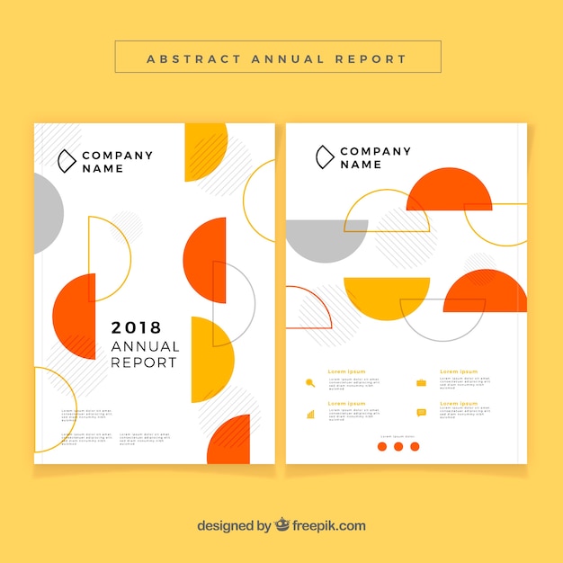 Modern annual report cover template