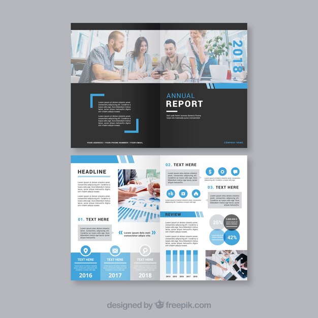 Modern annual report cover template