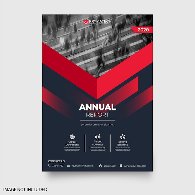 Modern Annual Report Flyer with Abstract Shapes