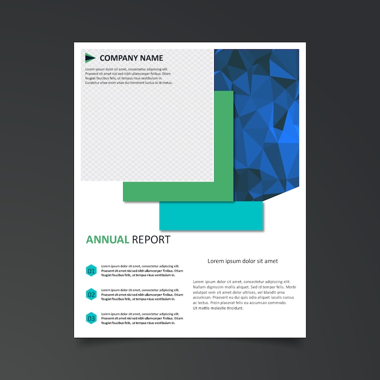 मुफ़्त वेक्टर modern annual report template