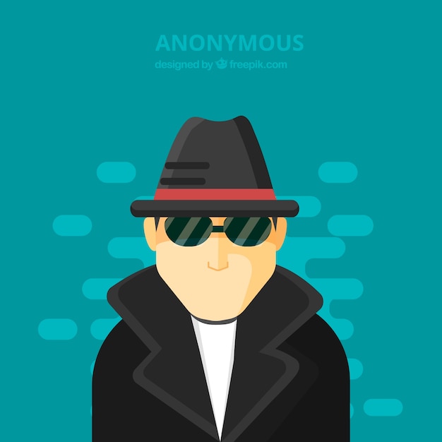 Free vector modern anonymous concept with flat design