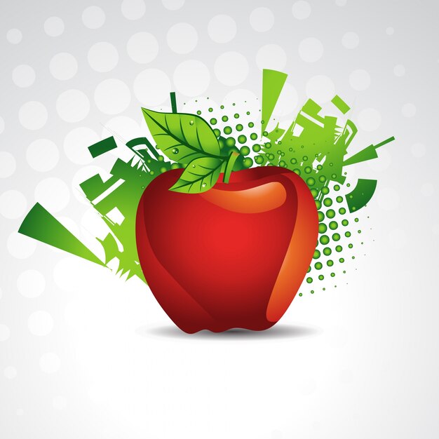 Modern apple illustration