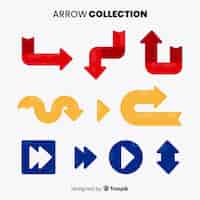 Free vector modern arrow collection with flat design