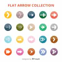 Free vector modern arrow collection with flat design