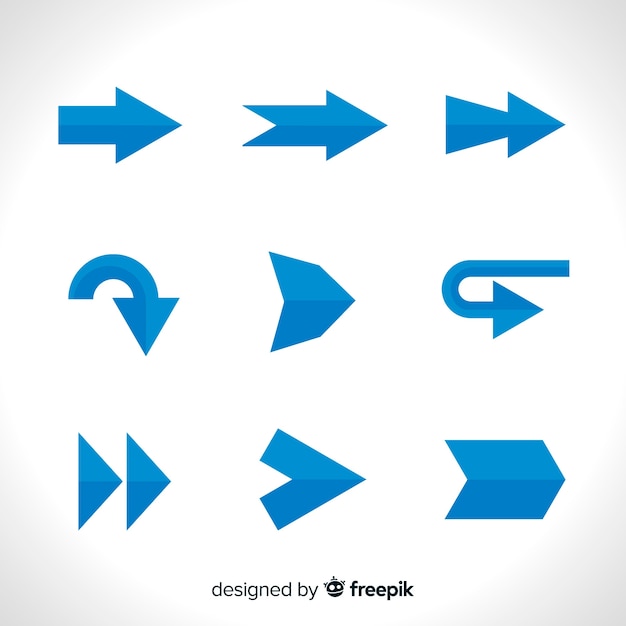 Free vector modern arrow collection